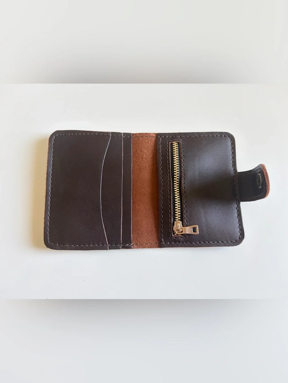 NWOT Portland Leather Goods Mini Bifold Wallet in Grizzly 🐻🤎